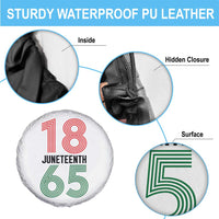 Vintage Juneteenth 1865 Spare Tire Cover Retro Striped Number Graphic