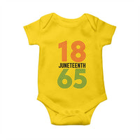 Vintage Juneteenth 1865 Baby Onesie Retro Striped Number Graphic