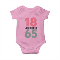 Vintage Juneteenth 1865 Baby Onesie Retro Striped Number Graphic