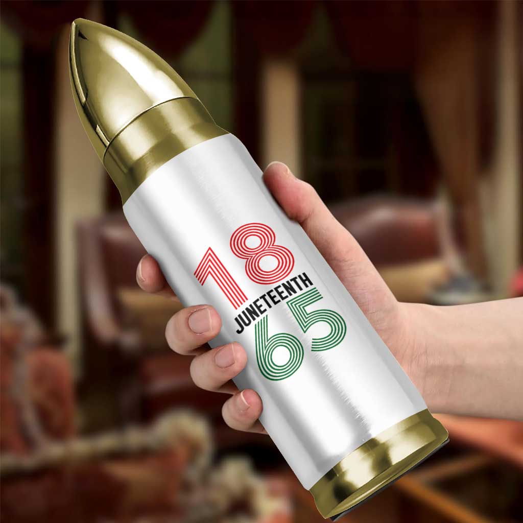 Vintage Juneteenth 1865 Bullet Tumbler Retro Striped Number Graphic