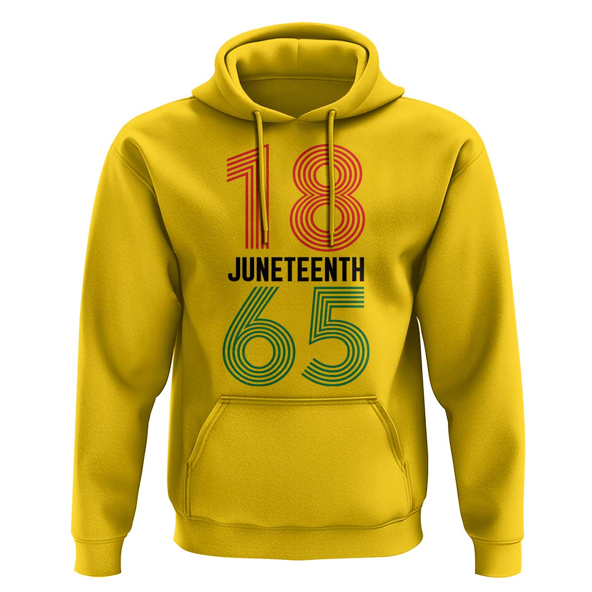 Vintage Juneteenth 1865 Hoodie Retro Striped Number Graphic
