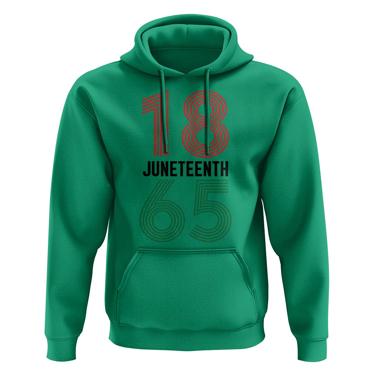 Vintage Juneteenth 1865 Hoodie Retro Striped Number Graphic