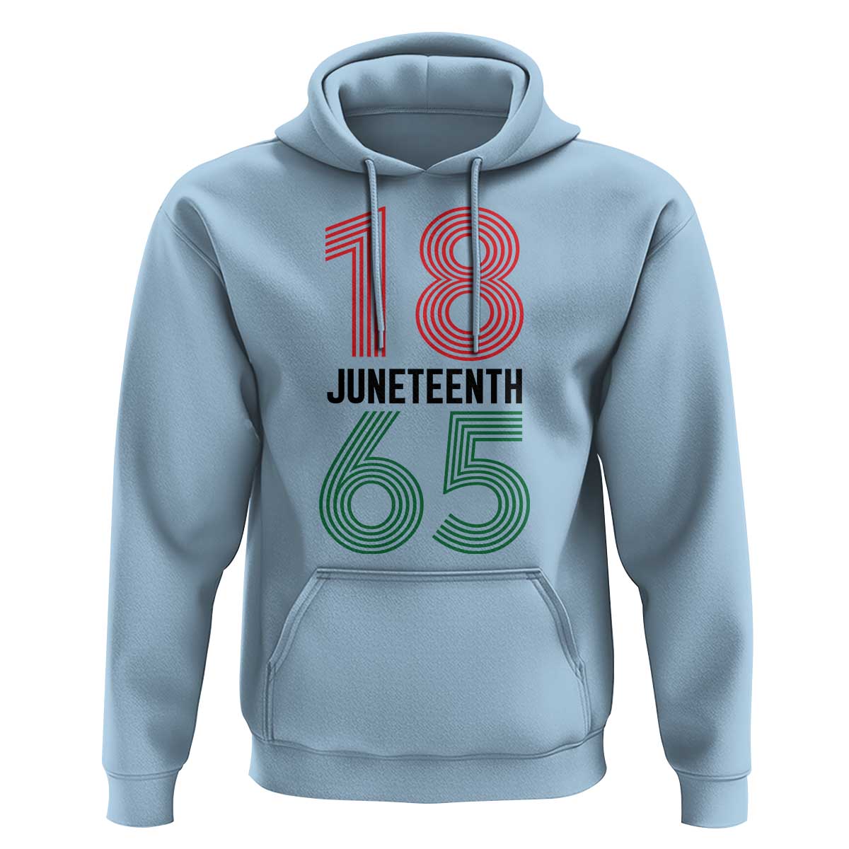 Vintage Juneteenth 1865 Hoodie Retro Striped Number Graphic