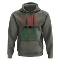Vintage Juneteenth 1865 Hoodie Retro Striped Number Graphic