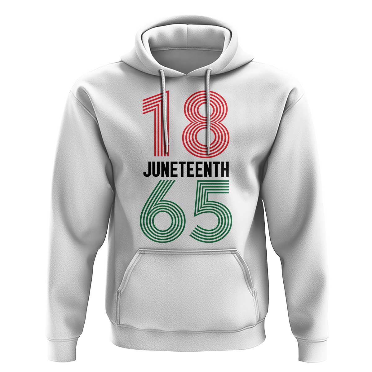 Vintage Juneteenth 1865 Hoodie Retro Striped Number Graphic