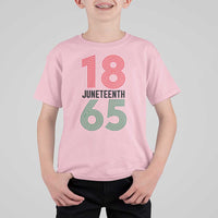 Vintage Juneteenth 1865 T Shirt For Kid Retro Striped Number Graphic