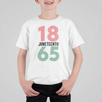 Vintage Juneteenth 1865 T Shirt For Kid Retro Striped Number Graphic