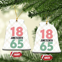 Vintage Juneteenth 1865 Ceramic Ornament Retro Striped Number Graphic