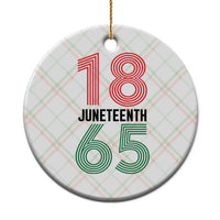 Vintage Juneteenth 1865 Ceramic Ornament Retro Striped Number Graphic