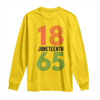 Vintage Juneteenth 1865 Long Sleeve Shirt Retro Striped Number Graphic