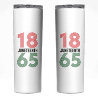 Vintage Juneteenth 1865 Skinny Tumbler Retro Striped Number Graphic
