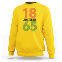 Vintage Juneteenth 1865 Sweatshirt Retro Striped Number Graphic