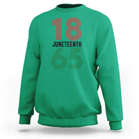 Vintage Juneteenth 1865 Sweatshirt Retro Striped Number Graphic