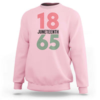 Vintage Juneteenth 1865 Sweatshirt Retro Striped Number Graphic