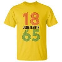 Vintage Juneteenth 1865 T Shirt Retro Striped Number Graphic