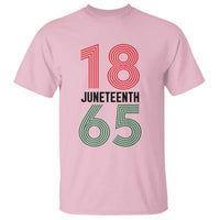Vintage Juneteenth 1865 T Shirt Retro Striped Number Graphic