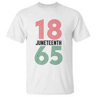 Vintage Juneteenth 1865 T Shirt Retro Striped Number Graphic