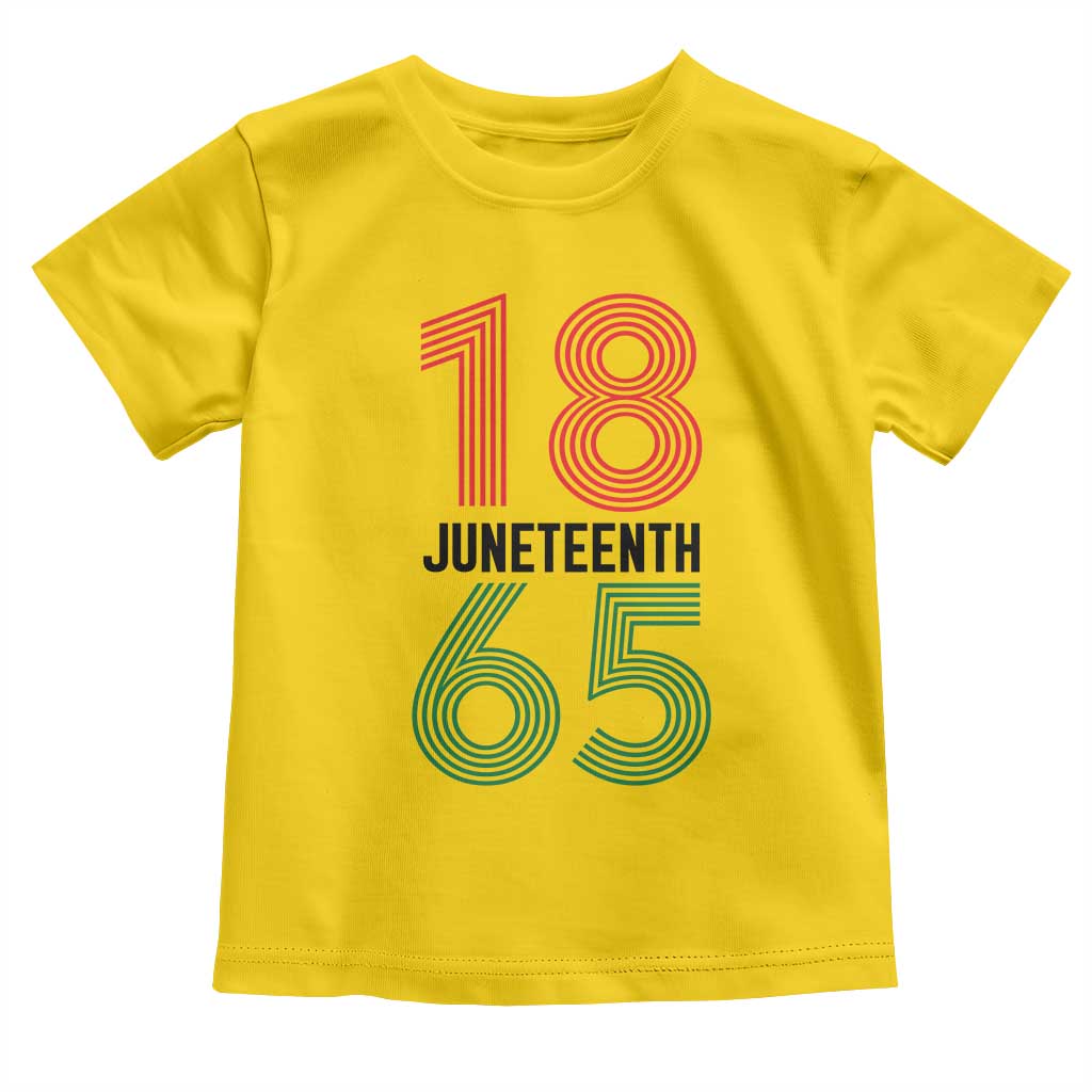 Vintage Juneteenth 1865 Toddler T Shirt Retro Striped Number Graphic