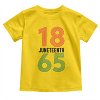 Vintage Juneteenth 1865 Toddler T Shirt Retro Striped Number Graphic