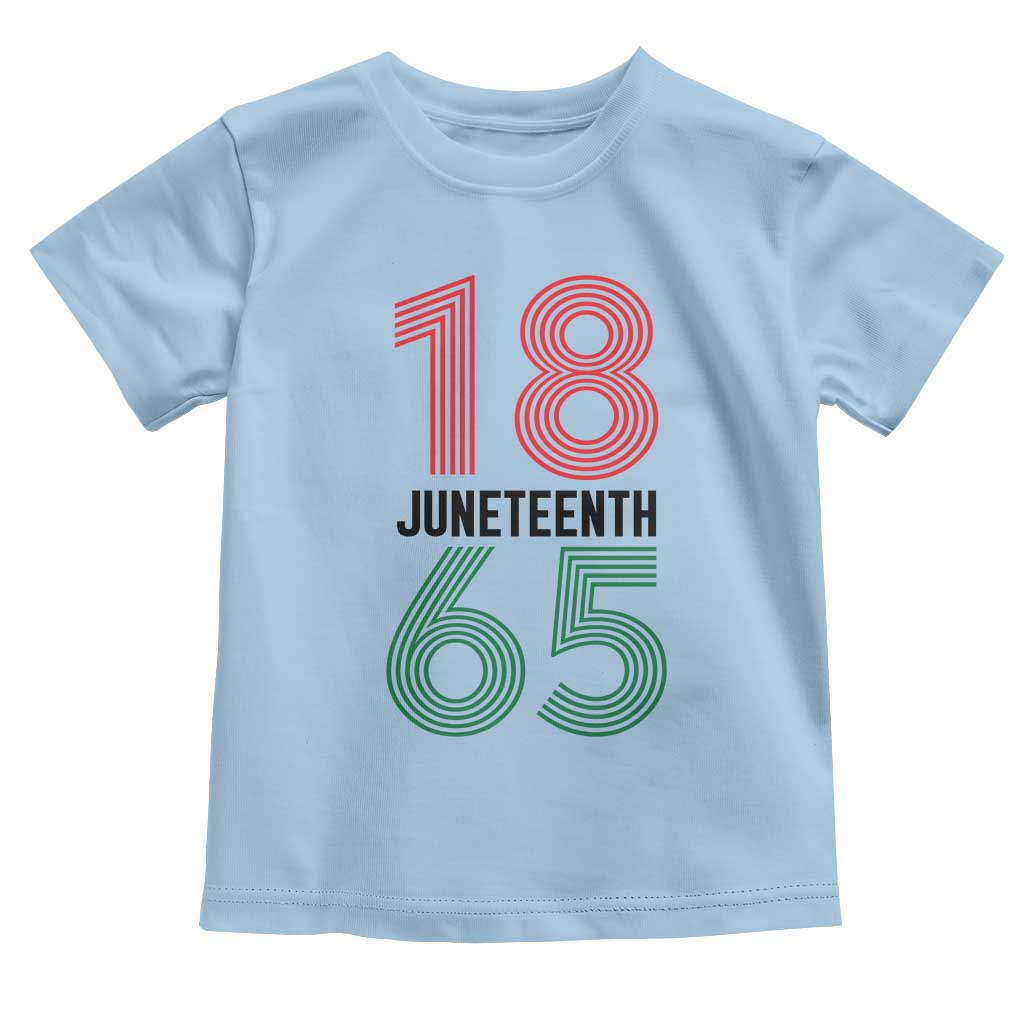 Vintage Juneteenth 1865 Toddler T Shirt Retro Striped Number Graphic