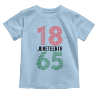 Vintage Juneteenth 1865 Toddler T Shirt Retro Striped Number Graphic