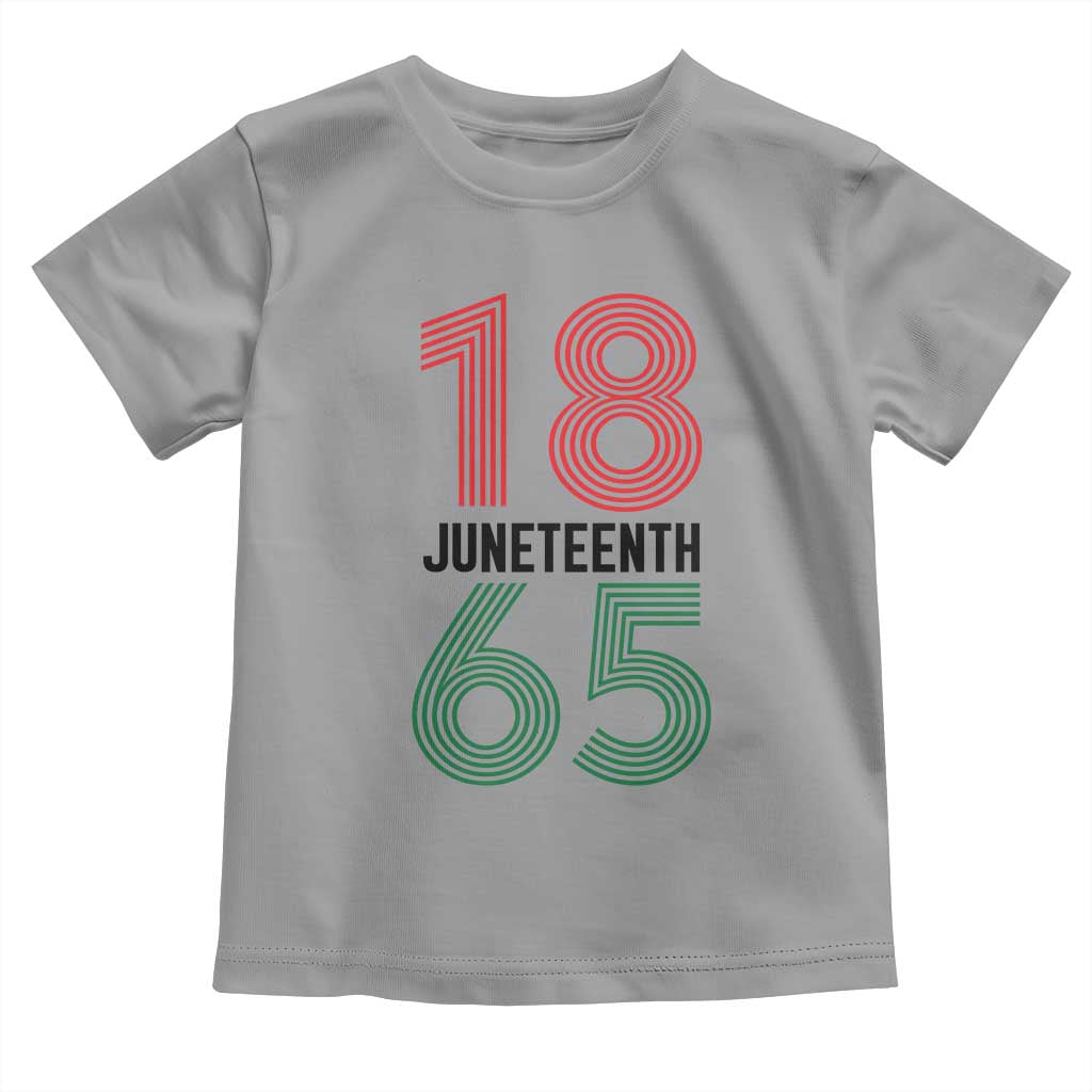Vintage Juneteenth 1865 Toddler T Shirt Retro Striped Number Graphic