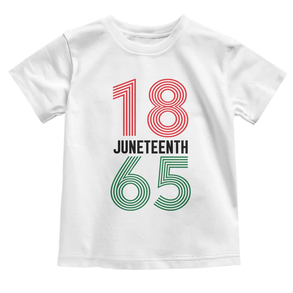 Vintage Juneteenth 1865 Toddler T Shirt Retro Striped Number Graphic