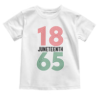 Vintage Juneteenth 1865 Toddler T Shirt Retro Striped Number Graphic