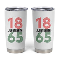 Vintage Juneteenth 1865 Tumbler Cup Retro Striped Number Graphic