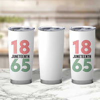 Vintage Juneteenth 1865 Tumbler Cup Retro Striped Number Graphic