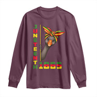 Funny Juneteenth Goose Long Sleeve Shirt African American Pride Gift