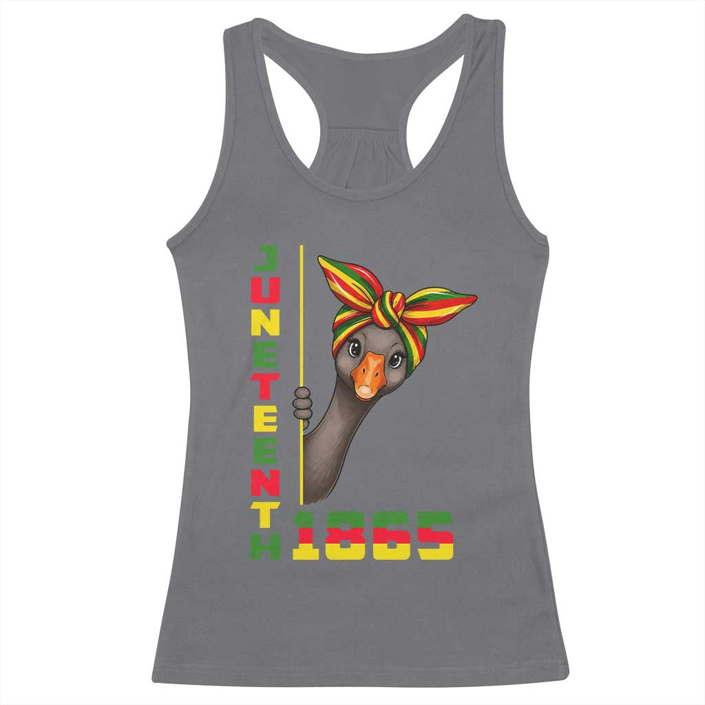 Funny Juneteenth Goose Racerback Tank Top African American Pride Gift