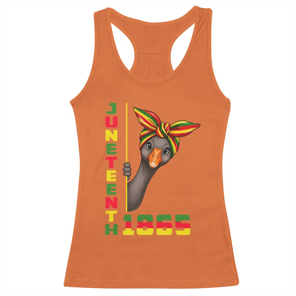 Funny Juneteenth Goose Racerback Tank Top African American Pride Gift
