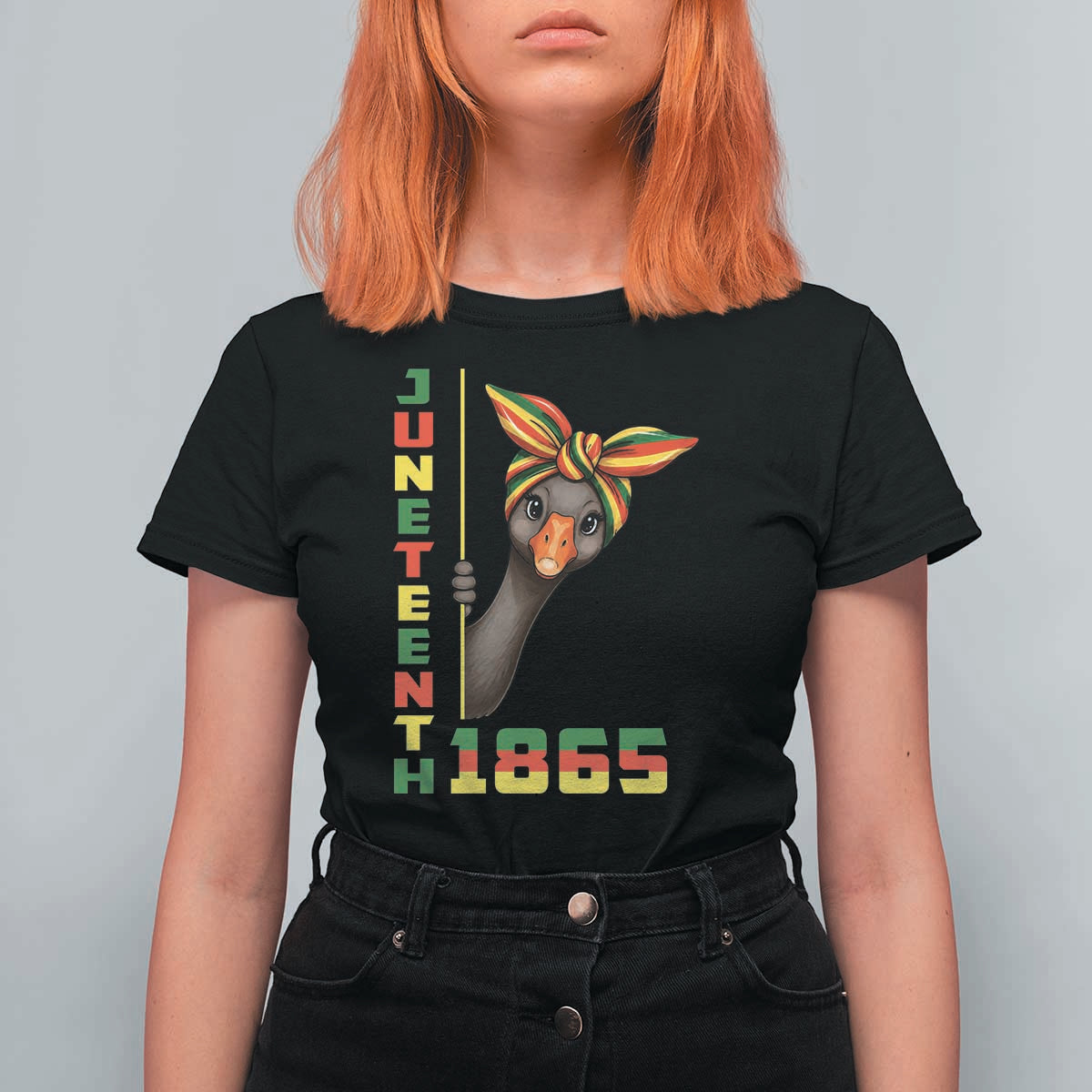 Funny Juneteenth Goose T Shirt For Women African American Pride Gift