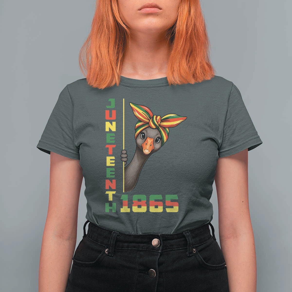 Funny Juneteenth Goose T Shirt For Women African American Pride Gift