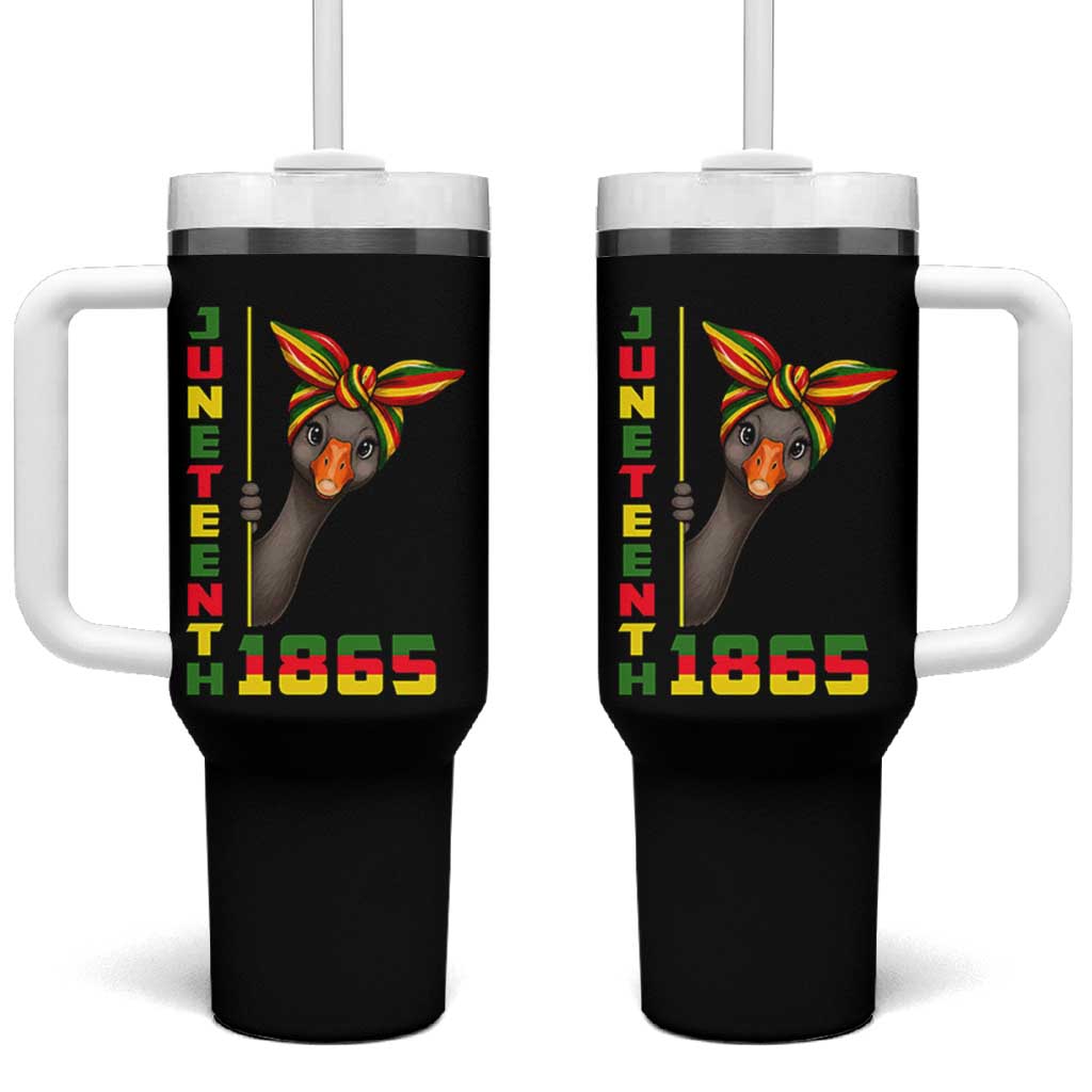 Funny Juneteenth Goose Tumbler With Handle African American Pride Gift