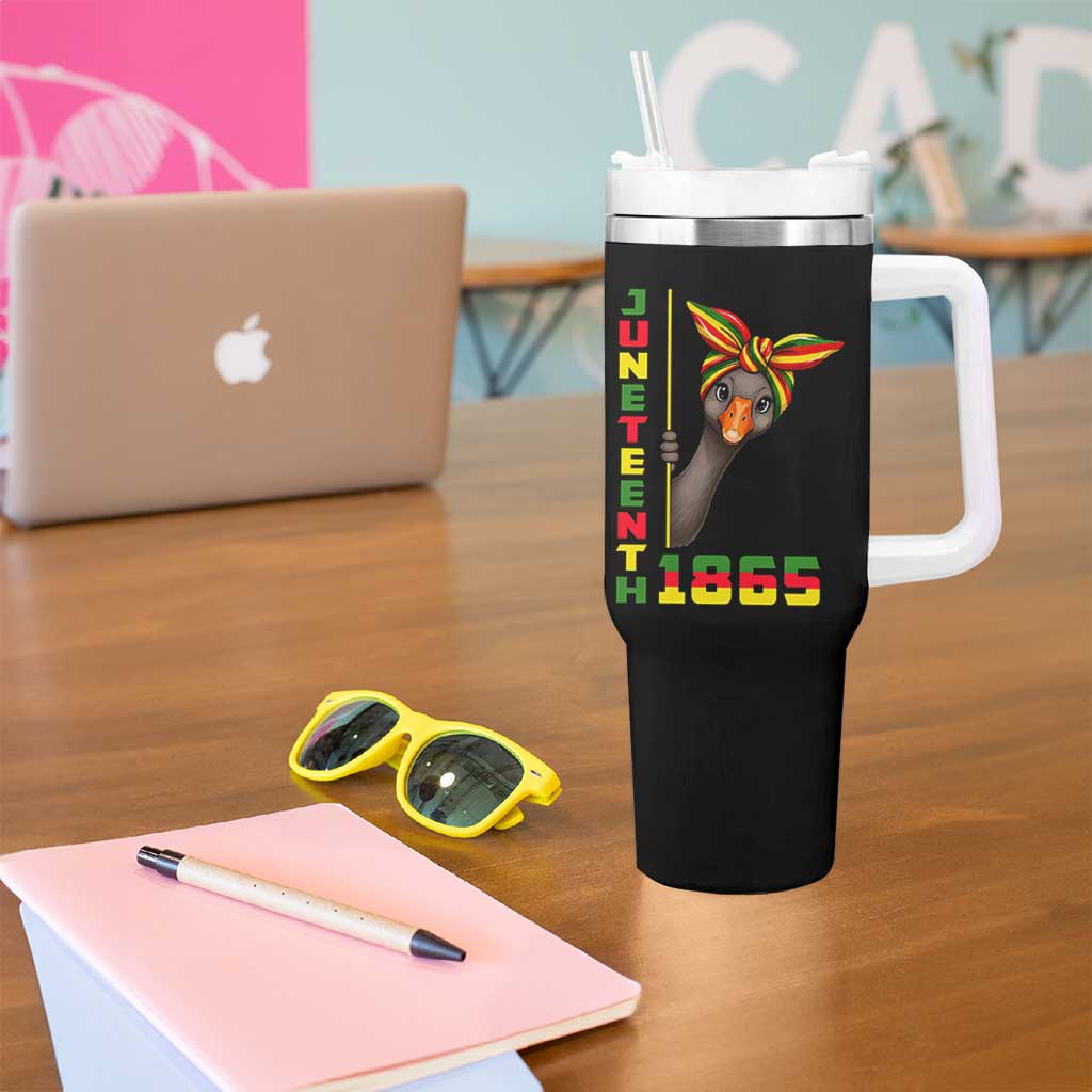 Funny Juneteenth Goose Tumbler With Handle African American Pride Gift