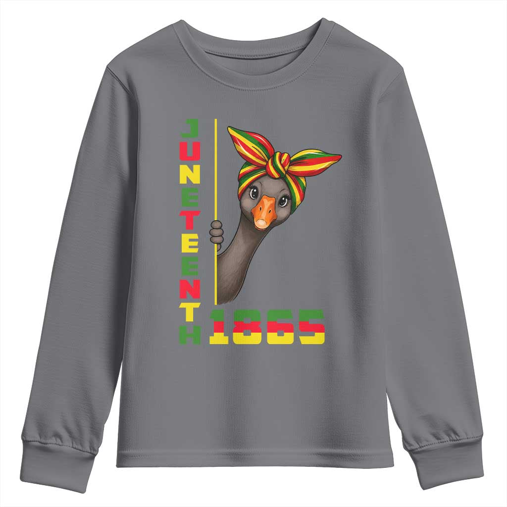 Funny Juneteenth Goose Youth Sweatshirt African American Pride Gift