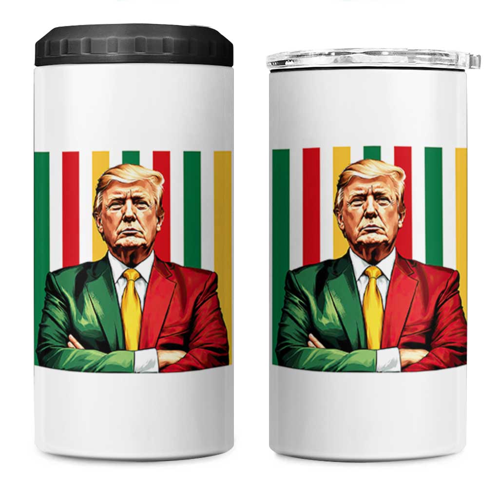 Juneteenth American Leader Inspiration 4 in 1 Can Cooler Tumbler 1865 American Heritage Gift