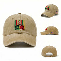 Juneteenth American Leader Inspiration Washed Cotton Baseball Cap 1865 American Heritage Gift