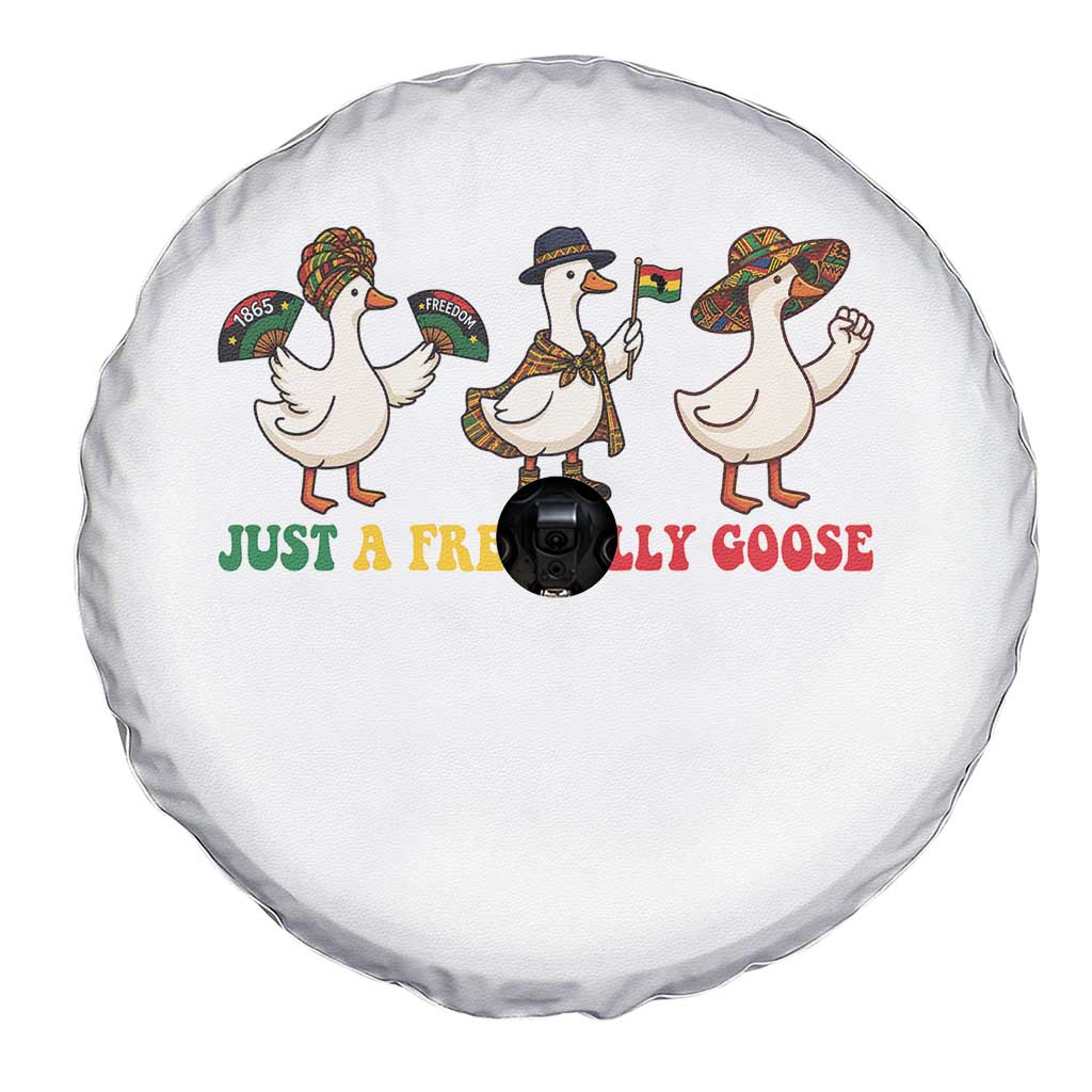 Funny Just A Free Silly Goose Spare Tire Cover Juneteenth Freedom Day