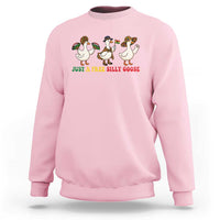 Funny Just A Free Silly Goose Sweatshirt Juneteenth Freedom Day