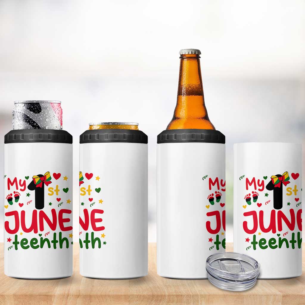 My First Juneteenth 4 in 1 Can Cooler Tumbler African American Baby Freedom Day