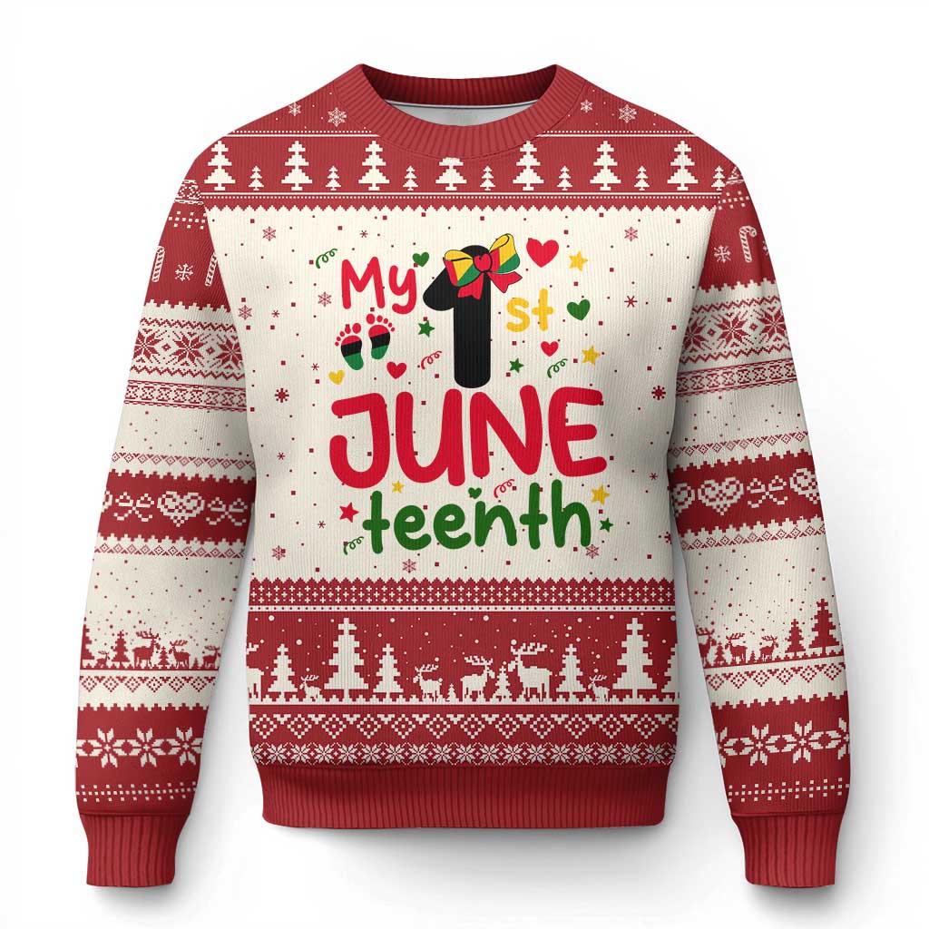 My First Juneteenth Ugly Christmas Sweater African American Baby Freedom Day