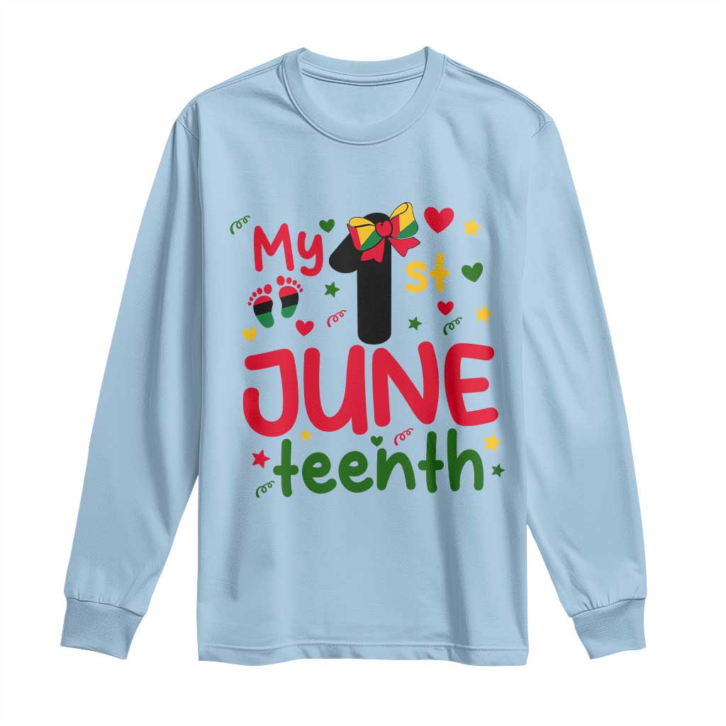 My First Juneteenth Long Sleeve Shirt African American Baby Freedom Day