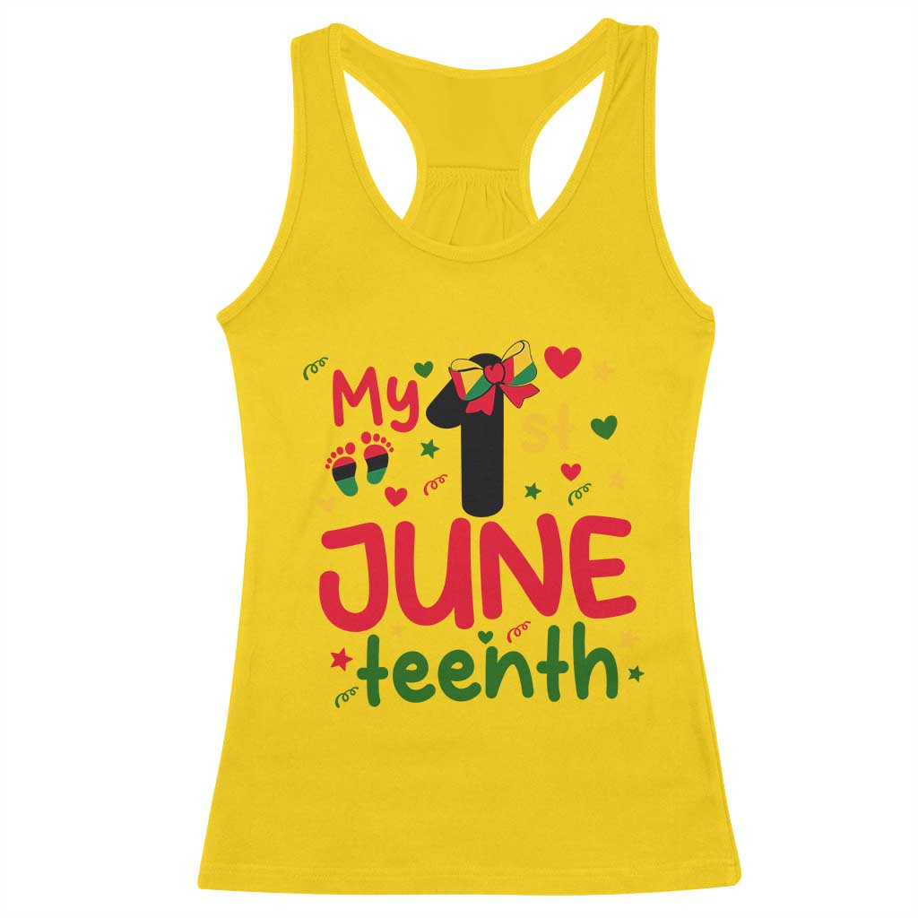 My First Juneteenth Racerback Tank Top African American Baby Freedom Day