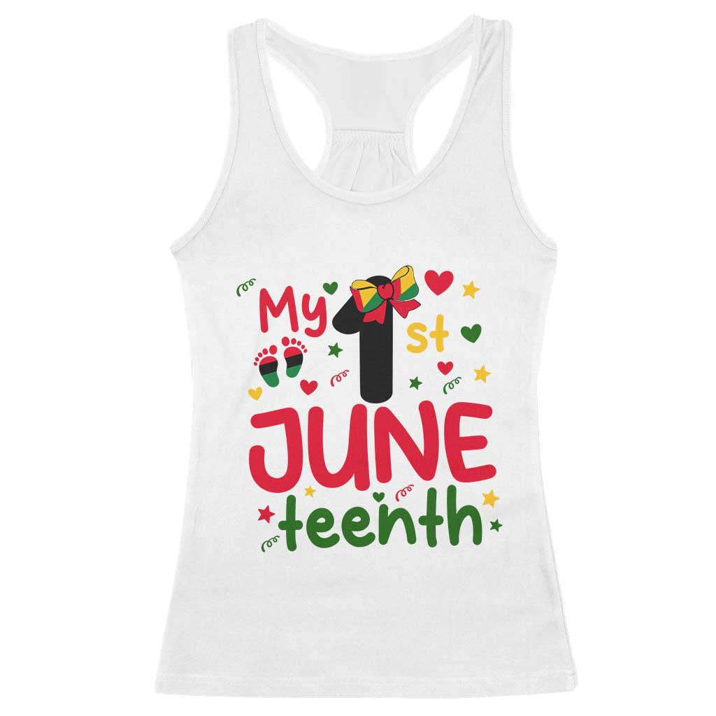 My First Juneteenth Racerback Tank Top African American Baby Freedom Day