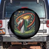 Black Jesus Juneteenth Spare Tire Cover African American Christian Pride