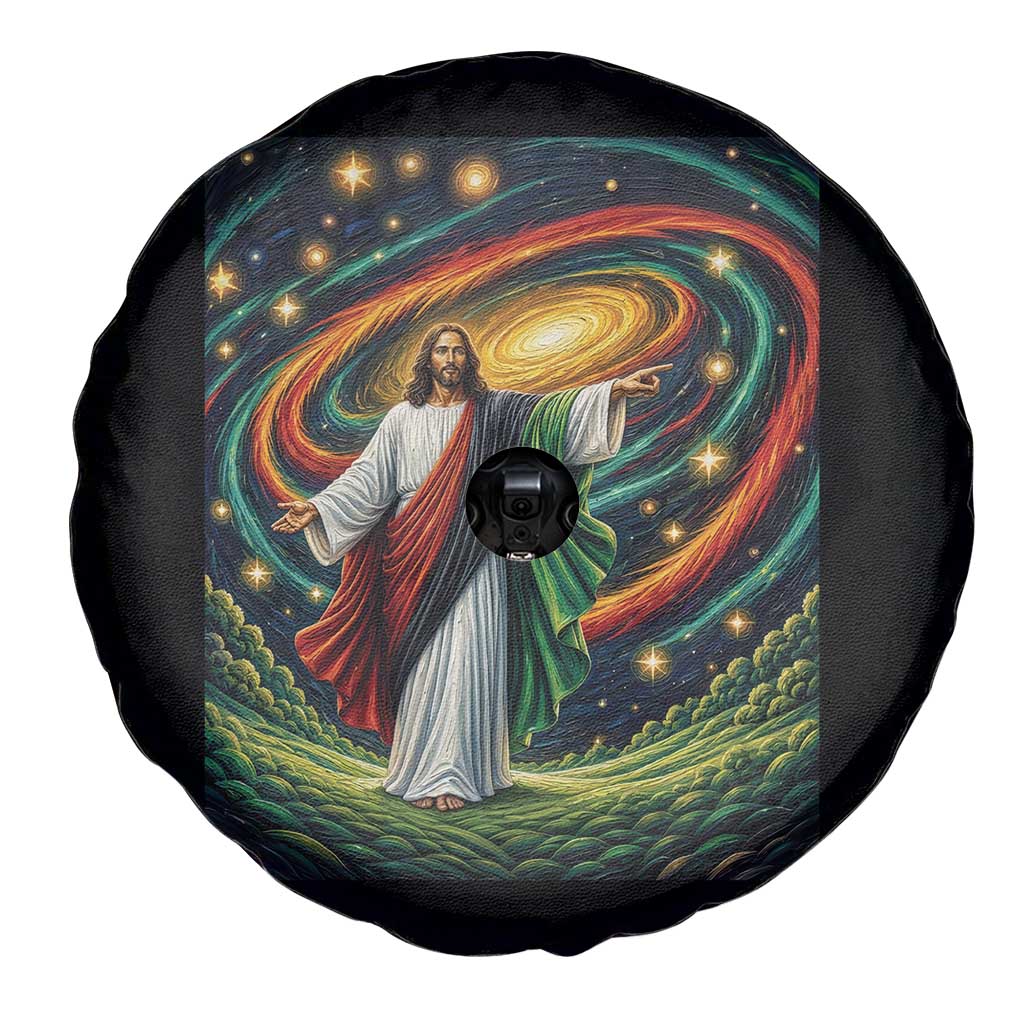 Black Jesus Juneteenth Spare Tire Cover African American Christian Pride