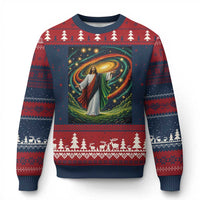 Black Jesus Juneteenth Ugly Christmas Sweater African American Christian Pride